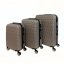 Bavy Cestovní kufr skořepinový Diamond Gold beige - set 3 ks