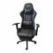 Herní masážní židle černá s podnožkou