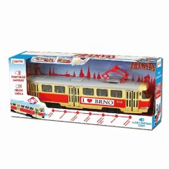 Tramvaj která hlásí zastávky česky BRNO
