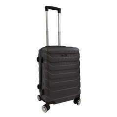 Bavy Cestovní kufr skořepinový 20"  Ribs Dark grey