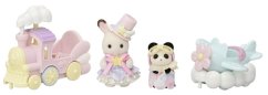Sylvanian Families - Letadlo, vláček a baby figurky v zábavném parku