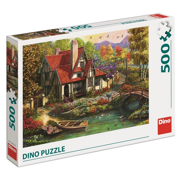 DINO Puzzle CHATA U JEZERA 500 dílků