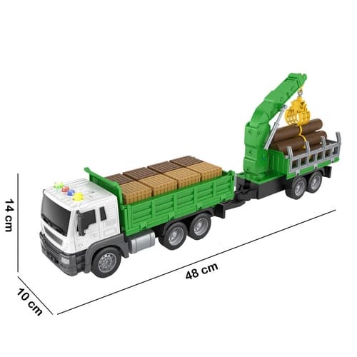 Bavytoy Nákladní auto s jeřábem na dřevo
