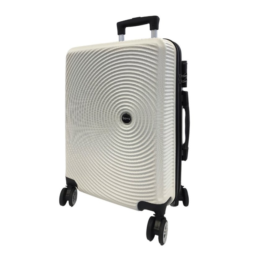 Bavy Cestovní kufr skořepinový 20" Circle White