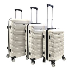 Bavy Cestovní kufr skořepinový White - set 3 ks