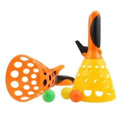 Venkovní hry - Vystřelovací míčky v síťce, 2 ks