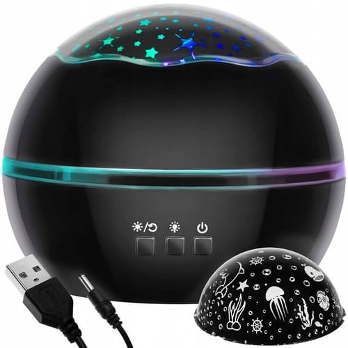 Projektor noční oblohy Deluxe černý