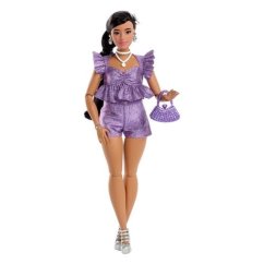 BARBIE DELUXE MODELKA - FIALOVÉ KRAŤASY