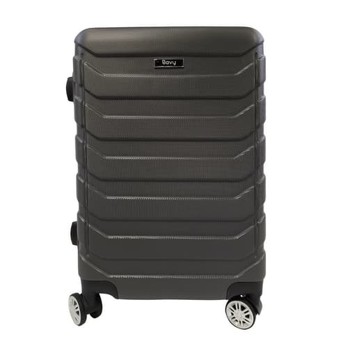 Bavy Cestovní kufr skořepinový 20"  Ribs Dark grey
