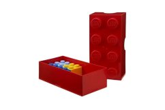 LEGO box na svačinu 100 x 200 x 75 mm - červená