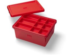 LEGO úložný box s organizérem - červený