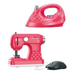 Dětský šicí stroj a žehlička