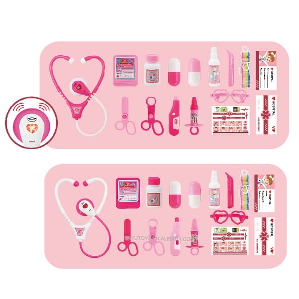 Bavytoy Lékařský set 3v1 bus růžový