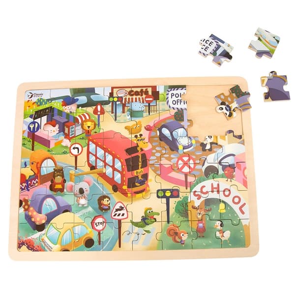 Classic World Puzzle město zvířat 49d