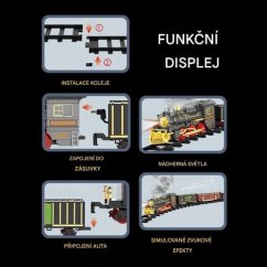 Parní vlak se světlem a zvuky