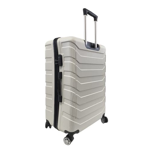 Bavy Cestovní kufr skořepinový 28" Ribs White