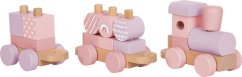 small foot Nasazování Dřevěný vláček růžový