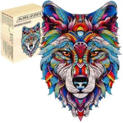 Wooden puzzle - Vlk