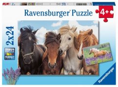 Ravensburger Puzzle 2x24 dílků Fotky koní