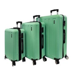 Bavy Cestovní kufr skořepinový Light green - set 3 ks