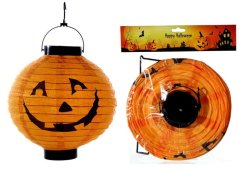 LED papírová lucerna, kulatá, cca 20 cm, "Dýně"