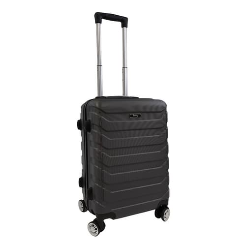Bavy Cestovní kufr skořepinový 20"  Ribs Dark grey