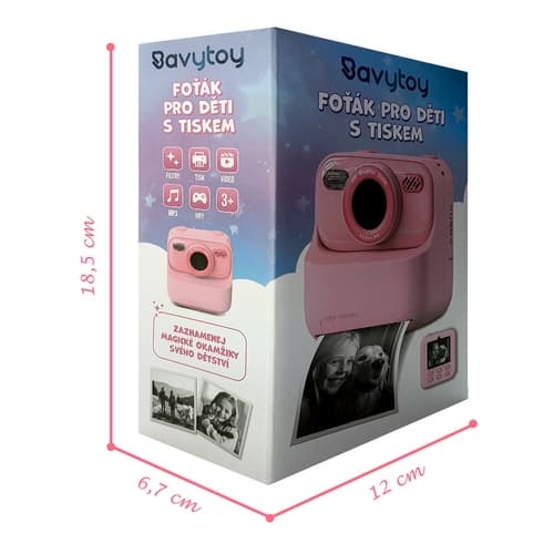Růžový foťák s termotiskem + 32GB karta zdarma
