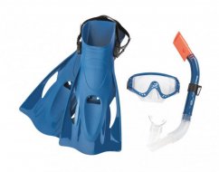 Šnorchlovací set Bestway - ploutve, brýle, šnorchl (šedý/modrý)