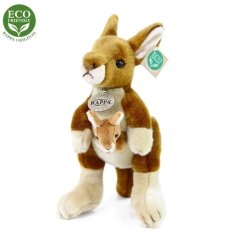 Plyšový klokan s mládětem 27 cm ECO-FRIENDLY
