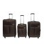 Bavy Cestovní kufr látkový Dark brown - set 3 ks