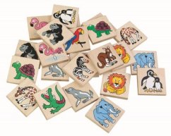 Pexeso ZOO dřevo 24ks v krabičce