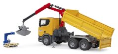 Bruder 3551 Stavební vůz Scania Super 560R s jeřábem a 2 paletami