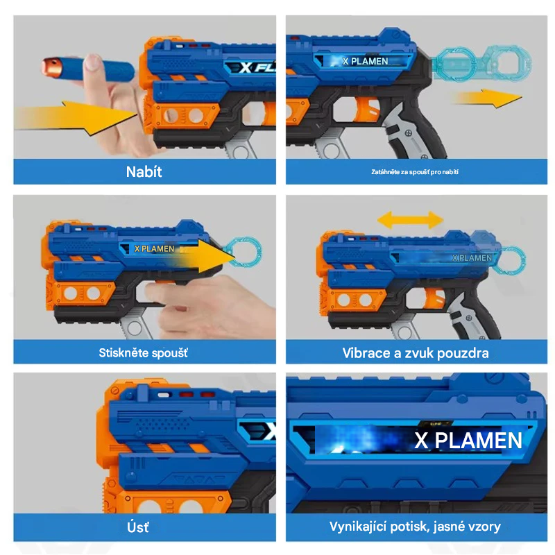 Pistole s pěnovými náboji X FLAME