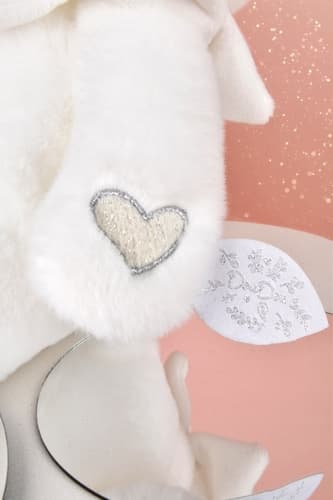 Doudou Dárková sada Plyšový medvídek s dečkou 30 cm béžový