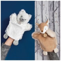 Doudou Plyšový maňásek bílý vlk 25 cm