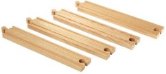 Brio 33341 Dlouhé koleje rovné, 216 mm, 4 ks