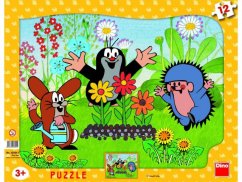 Puzzle Krteček zahradník, 12 dílků - Dino
