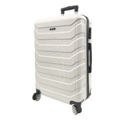 Bavy Cestovní kufr skořepinový 24"Ribs White