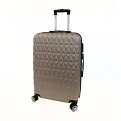 Bavy Cestovní kufr skořepinový 24" Diamond Gold beige