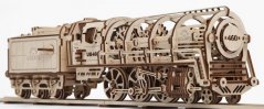 Ugears 3D dřevěné mechanické puzzle Parní lokomotiva 4-6-0 s tendrem