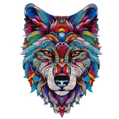 Wooden puzzle - Vlk