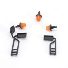 Náhradní díl Bruder 42164 - Zpětná zrcátka a majáky pro kombajn John Deere