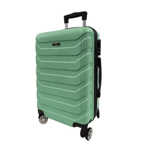 Bavy Cestovní kufr skořepinový 20"  Ribs Light green