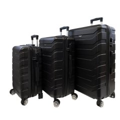 Bavy Cestovní kufr skořepinový Black - set 3 ks