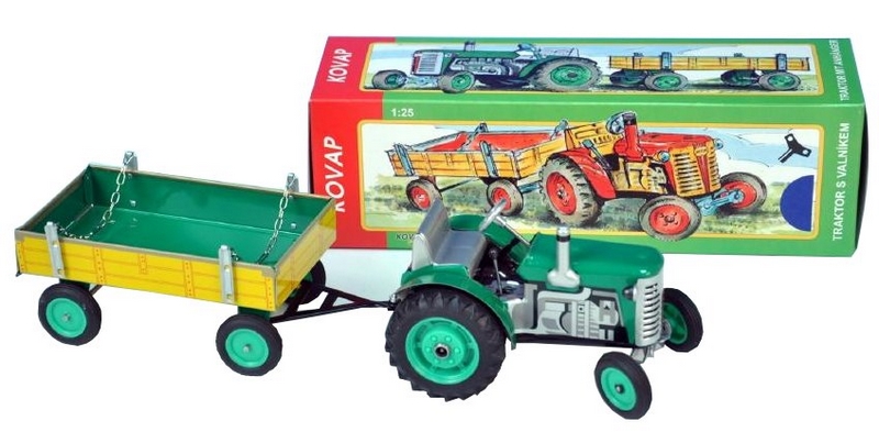Kovap Traktor a valník (plastová kola) - Varianty: červený