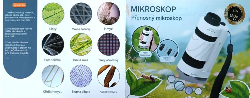 Dětský mini přenosný mikroskop