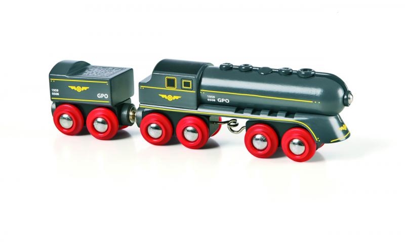 Brio 33697 Rychlý šedý vlak s vagonem