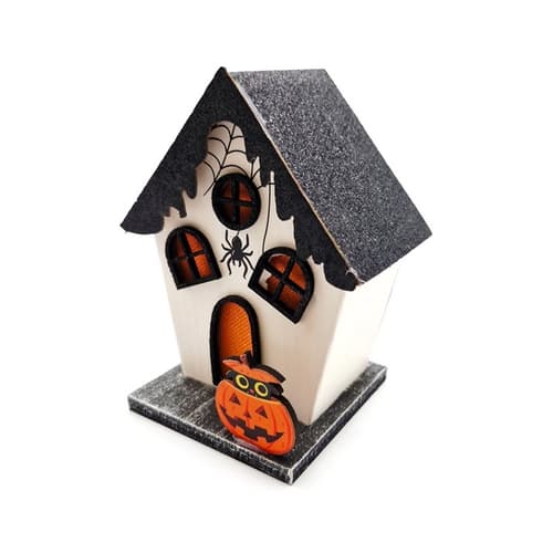Halloween LED dekorativní dýňový dům