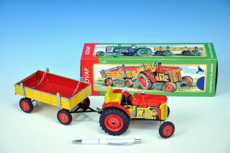 Kovap Traktor a valník (plastová kola) - Varianty: červený