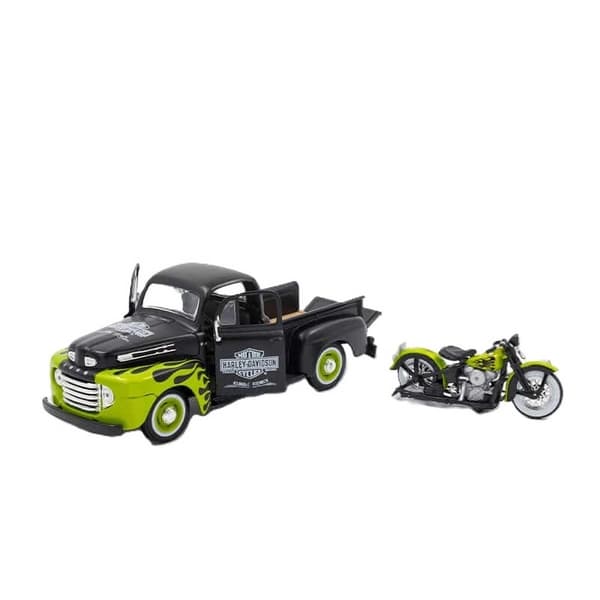 Maisto - Harley-Davidson Custom, 1948 Ford F-1 Pickup + 1948 FL Panhead, 1:24